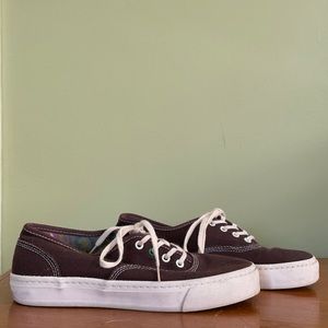 Keds Green, Eco-Friendly Canvas Sneakers in Brown